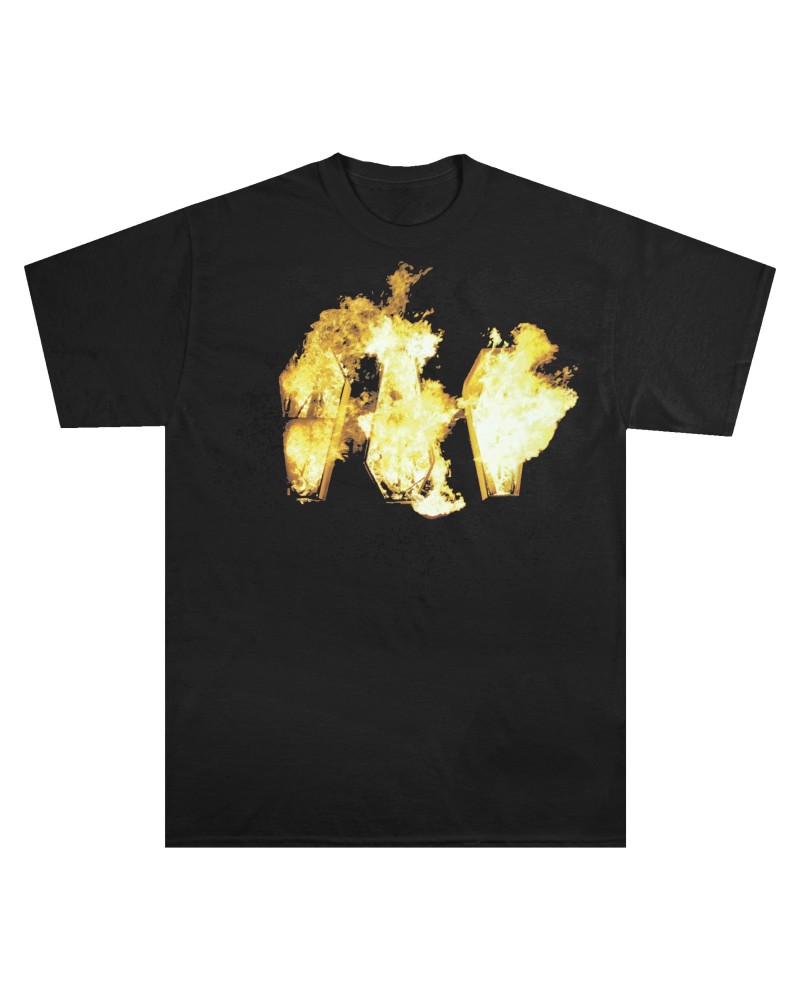 Show Me the Body Flaming Coffins Black T-Shirt $11.25 Shirts