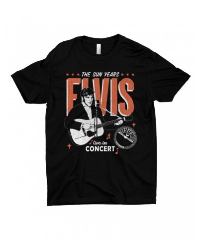 Elvis Presley Sun Records T-Shirt | The Sun Years Live In Concert Sun Records Shirt $10.98 Shirts