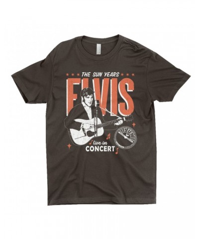 Elvis Presley Sun Records T-Shirt | The Sun Years Live In Concert Sun Records Shirt $10.98 Shirts