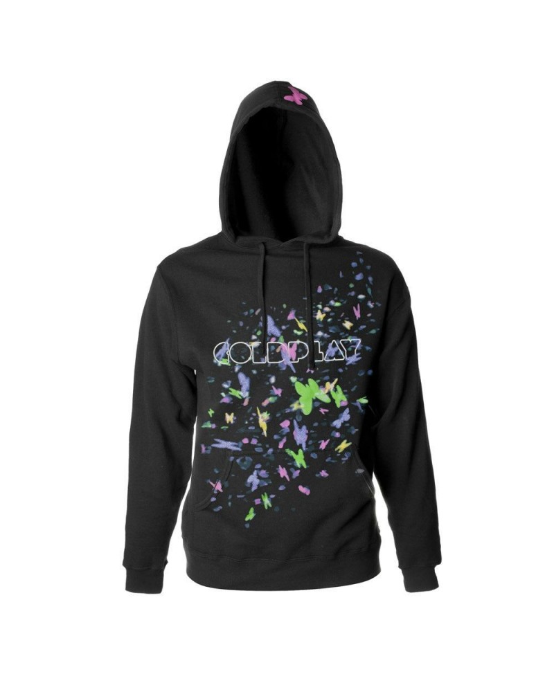 Coldplay Mylo Xyloto Butterfly Confetti Hooded Sweatshirt $20.59 Sweatshirts