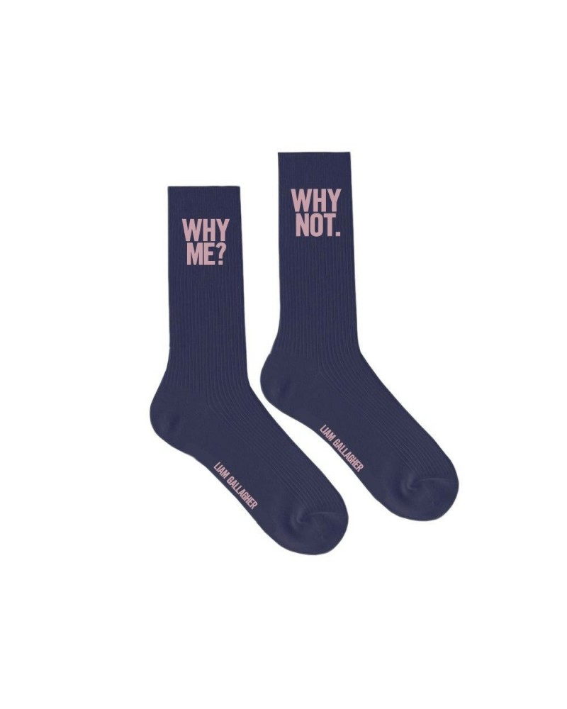 Liam Gallagher Why Me Why Not Woven Navy Socks $6.95 Footware