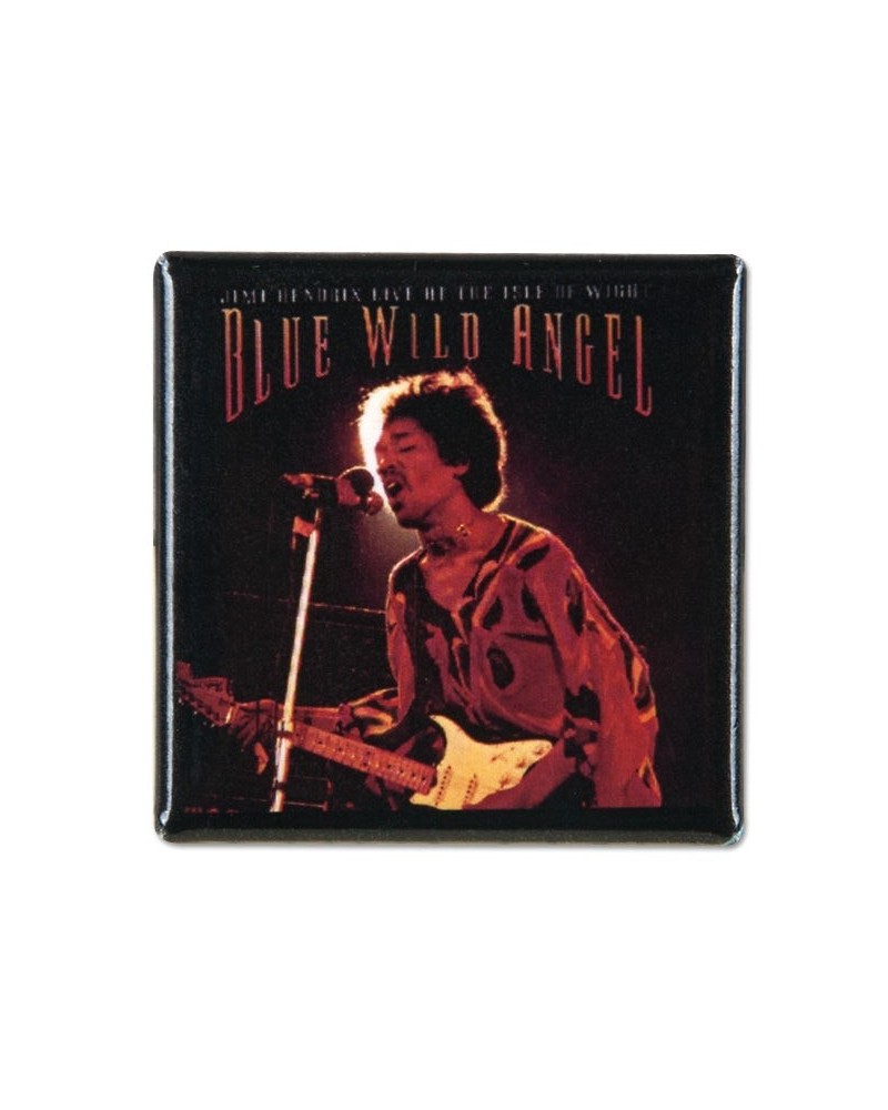 Jimi Hendrix Square Button Blue Wild Angel $0.41 Accessories