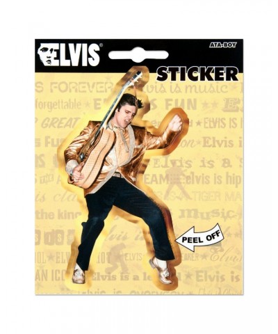 Elvis Presley Gold Lame Guitar Sticker $1.30 Accessories