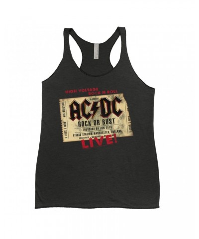 AC/DC Ladies' Tank Top | Rock or Bust Manchester England Concert Ticket Shirt $13.03 Shirts