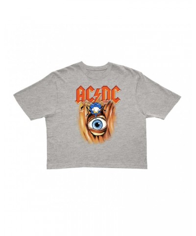 AC/DC Ladies' Crop Tee | Fly On The Wall Album Cover Image Crop T-shirt $13.48 Shirts