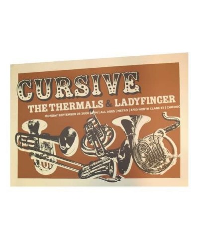 Cursive Deadstock Chicago 2006 Poster $6.45 Decor