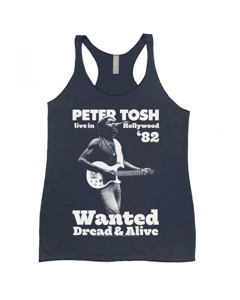 Peter Tosh Ladies' Tank Top | Live In Hollywood '82 Shirt $14.19 Shirts