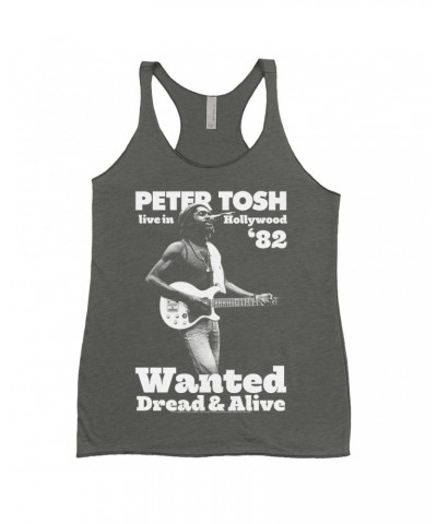 Peter Tosh Ladies' Tank Top | Live In Hollywood '82 Shirt $14.19 Shirts