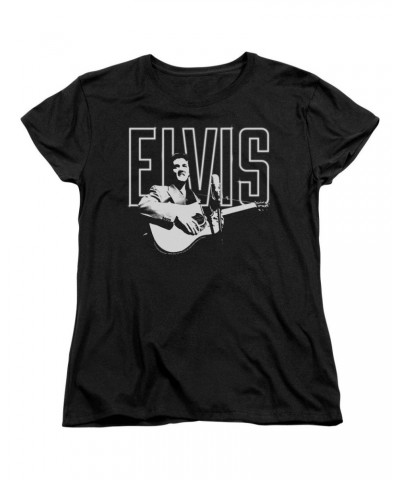 Elvis Presley Women's Shirt | WHITE GLOW Ladies Tee $8.82 Shirts