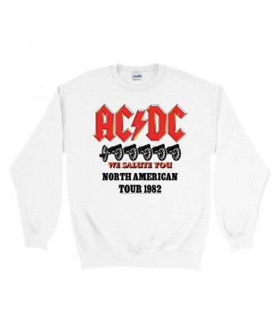 AC/DC Sweatshirt | We Salute You North American Tour 1982 Sweatshirt $12.93 Sweatshirts