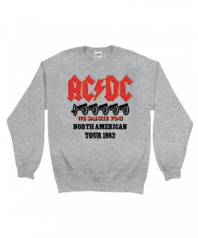 AC/DC Sweatshirt | We Salute You North American Tour 1982 Sweatshirt $12.93 Sweatshirts