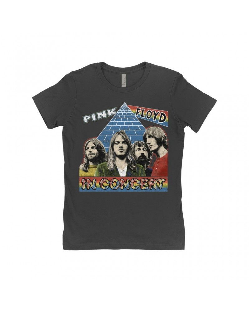 Pink Floyd Ladies' Boyfriend T-Shirt | Dark Side Of The Moon In Concert Distressed Shirt $9.73 Shirts