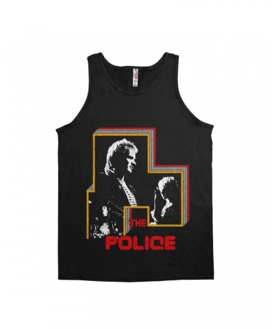 The Police Unisex Tank Top | Retro Bordered Shadow Live In Concert Distressed Shirt $8.23 Shirts