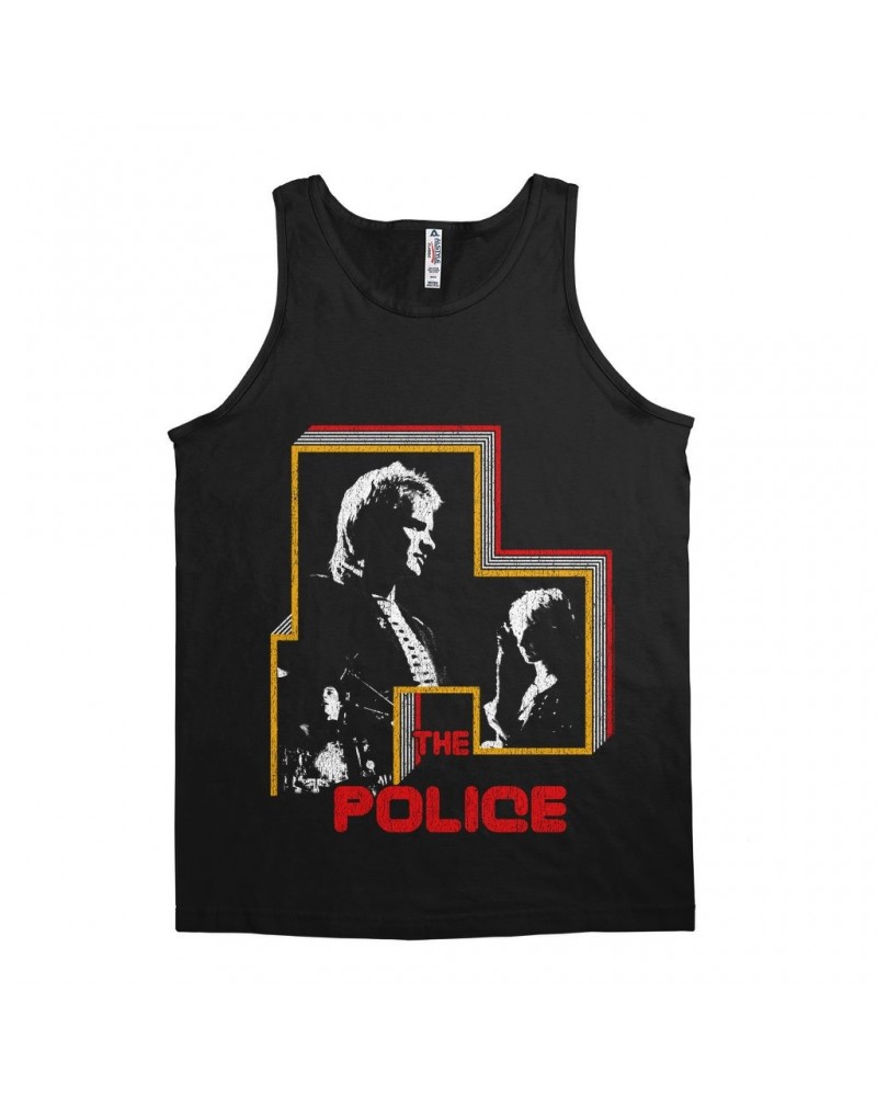 The Police Unisex Tank Top | Retro Bordered Shadow Live In Concert Distressed Shirt $8.23 Shirts