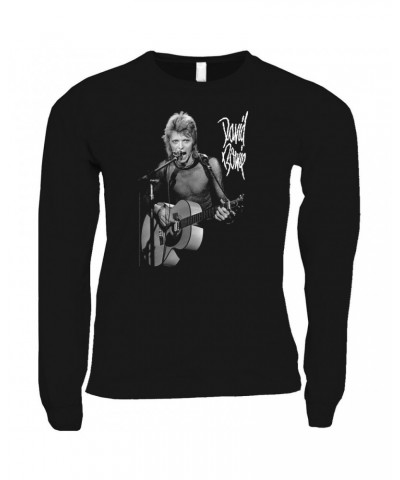 David Bowie Long Sleeve Shirt | Mick Rock Photo In Concert Shirt $13.18 Shirts