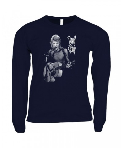 David Bowie Long Sleeve Shirt | Mick Rock Photo In Concert Shirt $13.18 Shirts