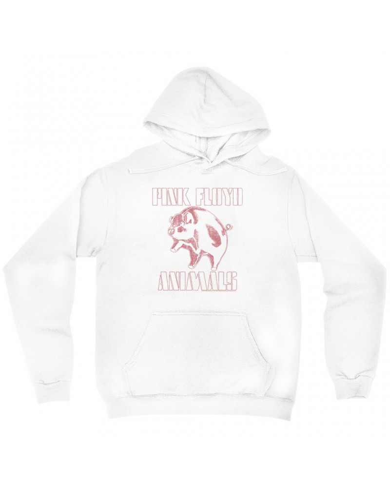 Pink Floyd Hoodie | Pink Distressed 1978 NYC In The Flesh Concert Hoodie $13.98 Sweatshirts