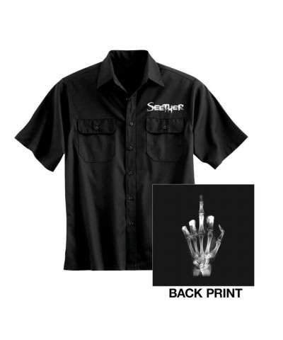 Seether Skeleton Button Up $8.48 Shirts