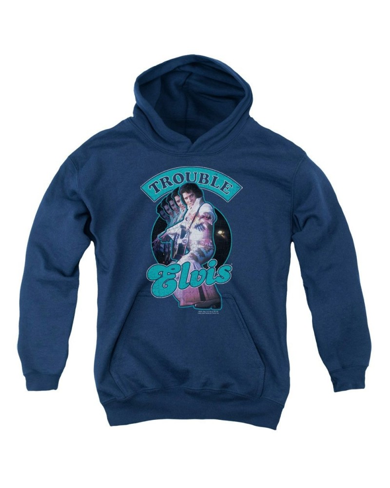 Elvis Presley Youth Hoodie | TOTAL TROUBLE Pull-Over Sweatshirt $14.50 Sweatshirts