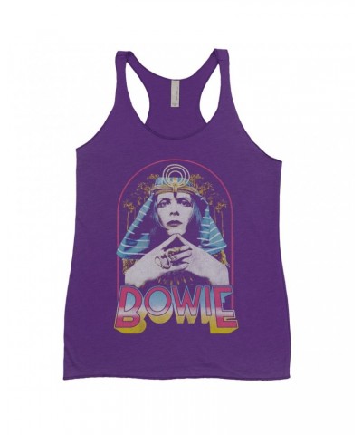 David Bowie Bold Colored Racerback Tank | Bowie Sphinx Distressed Shirt $9.26 Shirts