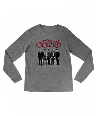 The Band Heather Long Sleeve Shirt | Group Photo And Logo Distressed Shirt $10.78 Shirts