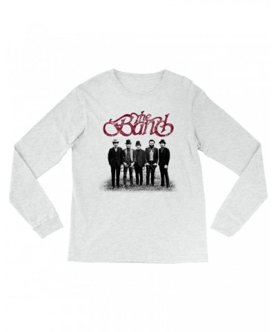 The Band Heather Long Sleeve Shirt | Group Photo And Logo Distressed Shirt $10.78 Shirts