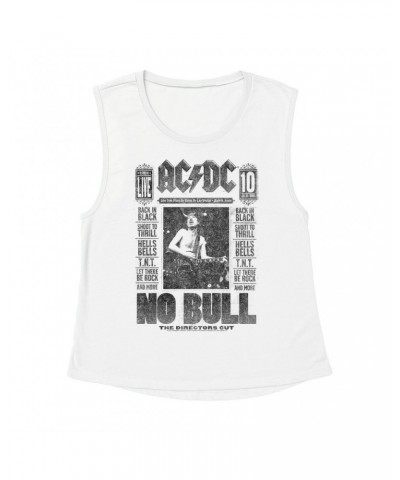 AC/DC Ladies' Muscle Tank Top | No Bull Album Cover Design Distressed Shirt $11.20 Shirts