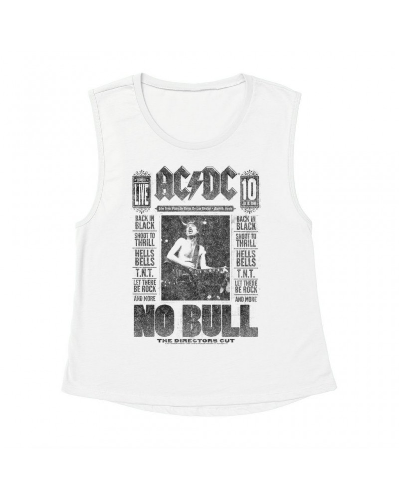 AC/DC Ladies' Muscle Tank Top | No Bull Album Cover Design Distressed Shirt $11.20 Shirts