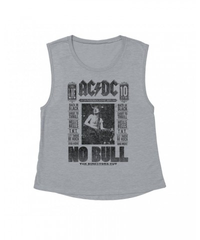 AC/DC Ladies' Muscle Tank Top | No Bull Album Cover Design Distressed Shirt $11.20 Shirts