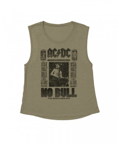 AC/DC Ladies' Muscle Tank Top | No Bull Album Cover Design Distressed Shirt $11.20 Shirts