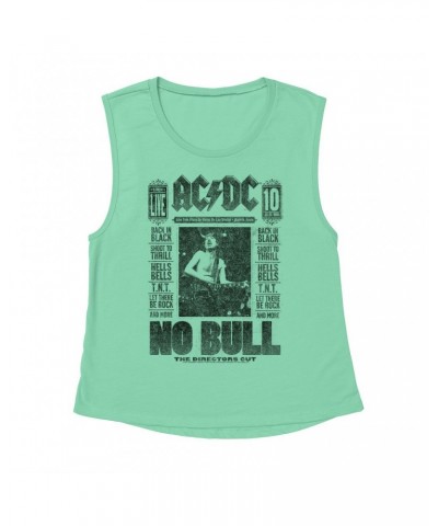 AC/DC Ladies' Muscle Tank Top | No Bull Album Cover Design Distressed Shirt $11.20 Shirts