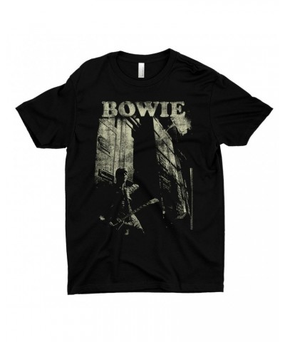 David Bowie T-Shirt | With Guitar Distressed Shirt $7.98 Shirts