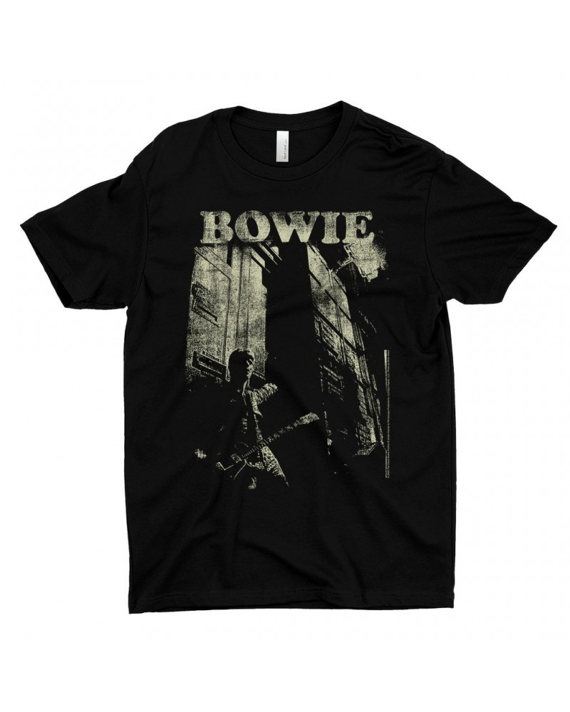 David Bowie T-Shirt | With Guitar Distressed Shirt $7.98 Shirts