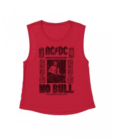 AC/DC Ladies' Muscle Tank Top | No Bull Album Cover Design Distressed Shirt $11.20 Shirts