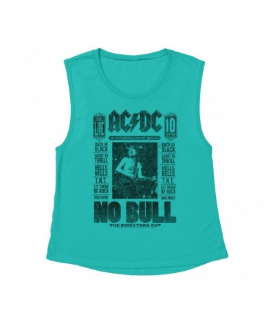 AC/DC Ladies' Muscle Tank Top | No Bull Album Cover Design Distressed Shirt $11.20 Shirts