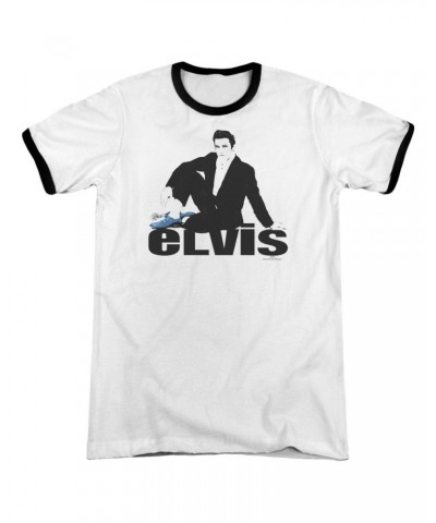 Elvis Presley Shirt | BLUE SUEDE Premium Ringer Tee $7.48 Shirts