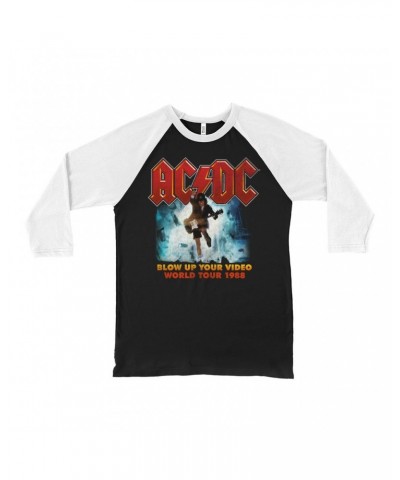 AC/DC 3/4 Sleeve Baseball Tee | Blow Up Your Video Album Art Shirt $12.88 Shirts