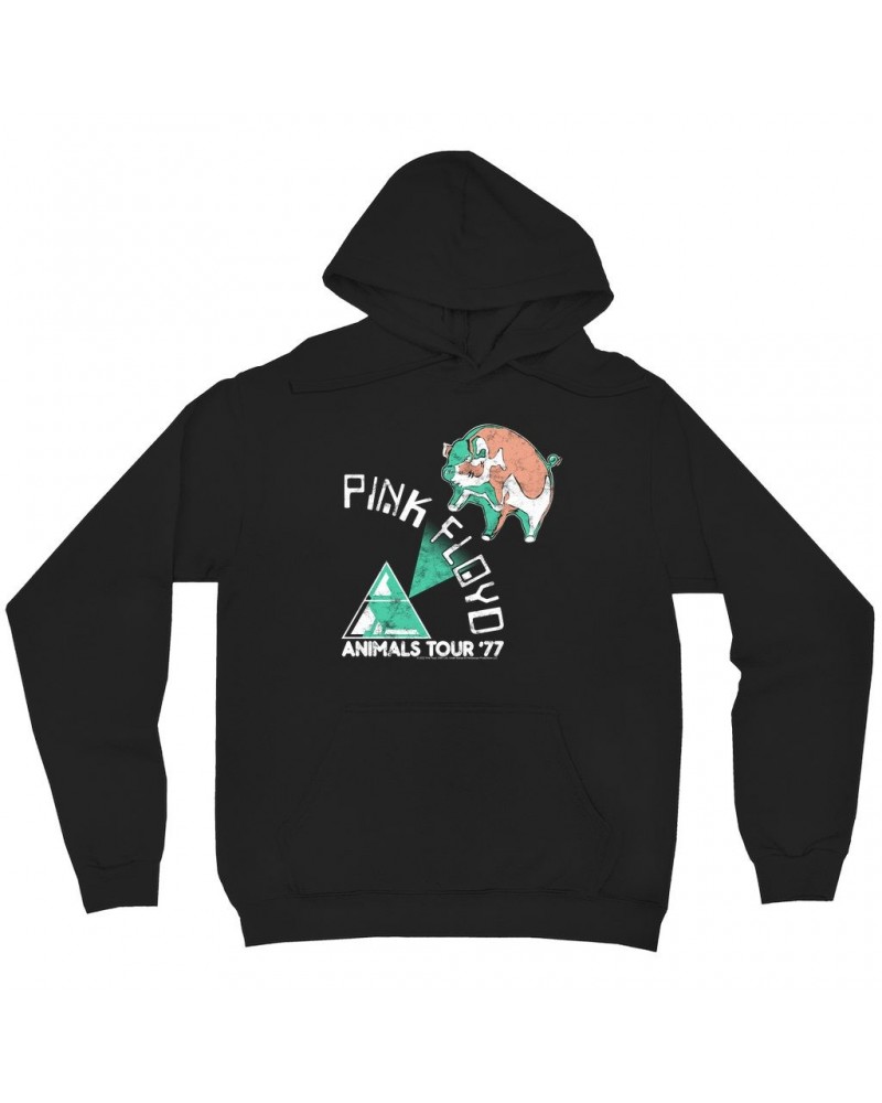 Pink Floyd Hoodie | Pastel Animals '77 Tour Hoodie $14.78 Sweatshirts