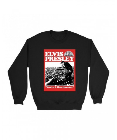 Elvis Presley Sweatshirt | You're a Heartbreaker Sweatshirt $16.78 Sweatshirts