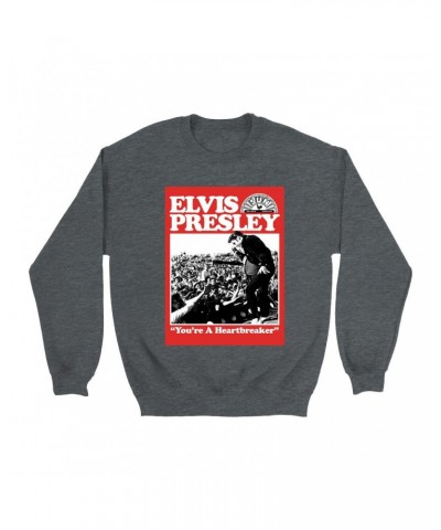 Elvis Presley Sweatshirt | You're a Heartbreaker Sweatshirt $16.78 Sweatshirts