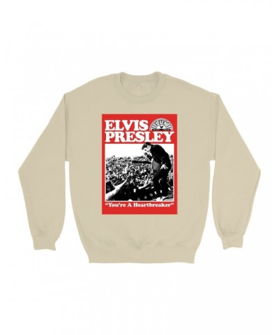 Elvis Presley Sweatshirt | You're a Heartbreaker Sweatshirt $16.78 Sweatshirts