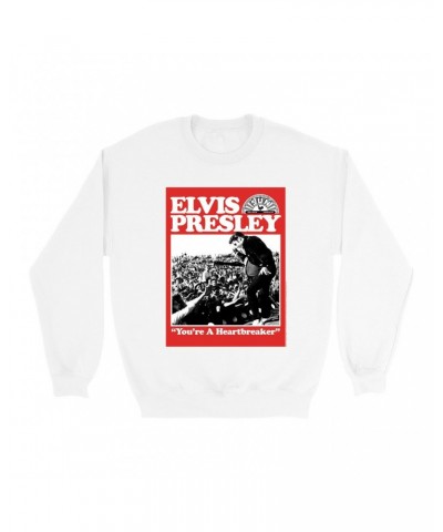 Elvis Presley Sweatshirt | You're a Heartbreaker Sweatshirt $16.78 Sweatshirts