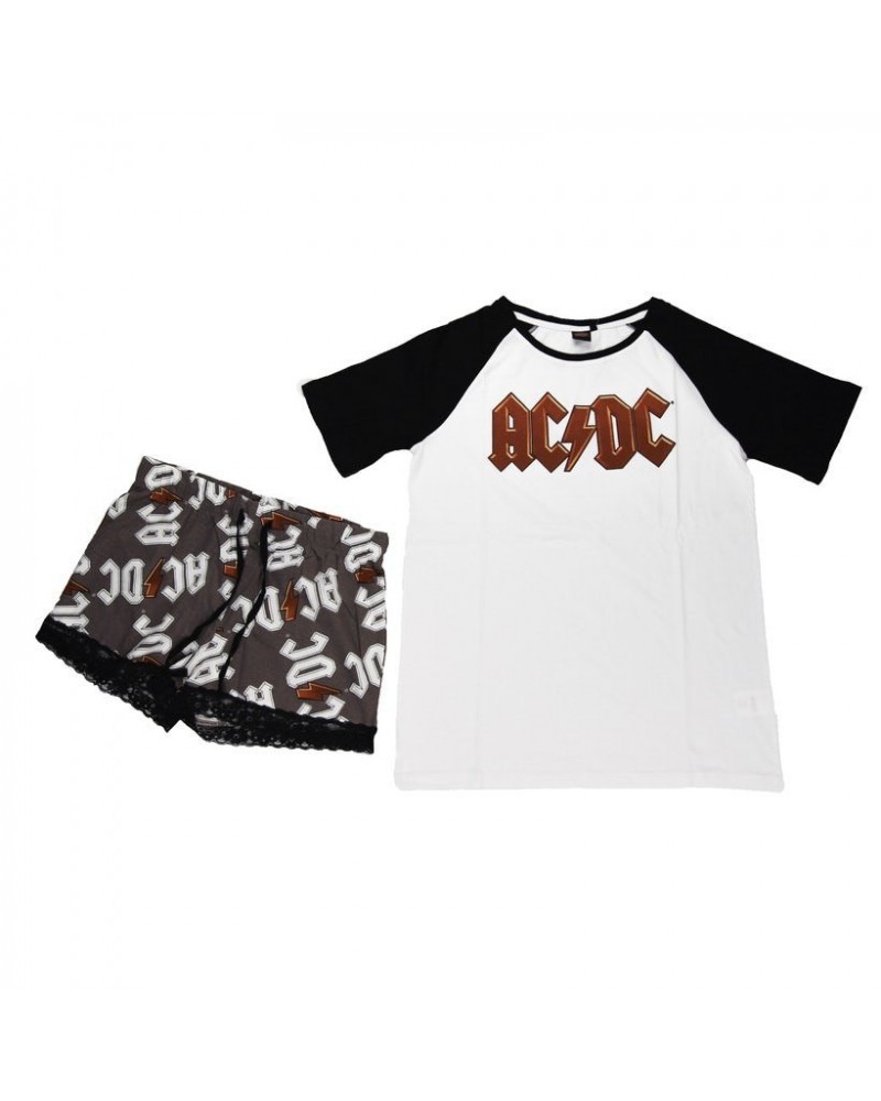 AC/DC Women's Short-Sleeve Raglan Sleep Set $4.80 Shirts