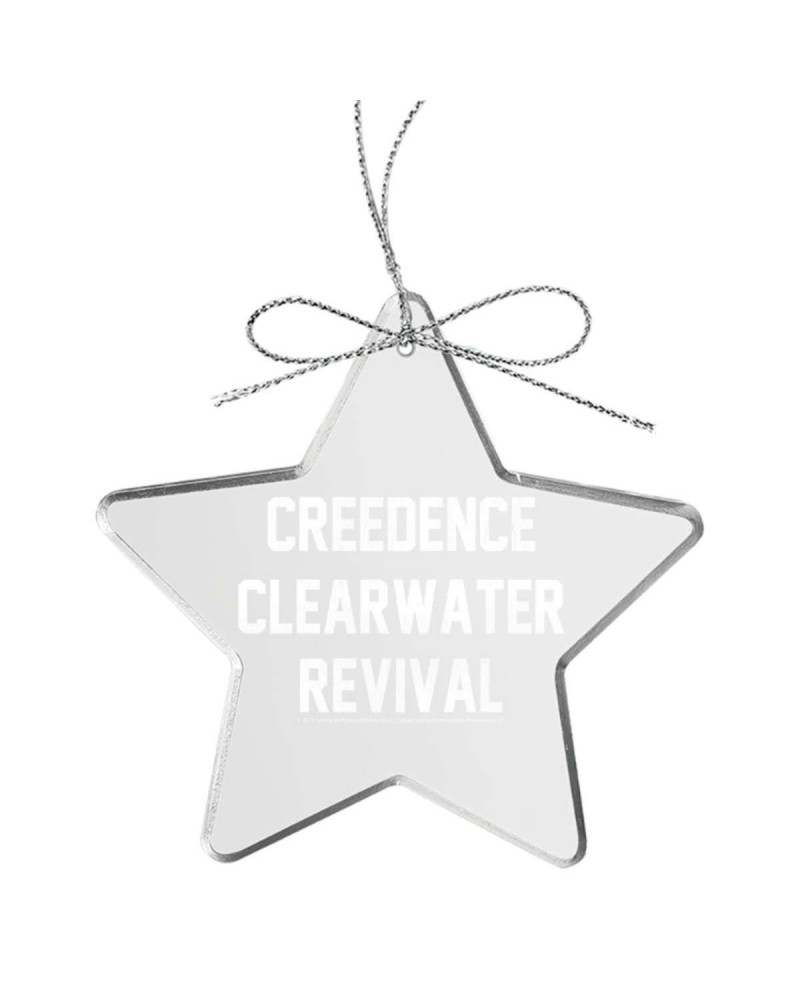 Creedence Clearwater Revival Collegiate Logo Star Laser-Etched Glass Ornament $6.72 Decor