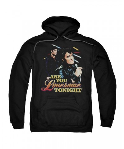 Elvis Presley Hoodie | ARE YOU LONESOME Pull-Over Sweatshirt $11.84 Sweatshirts