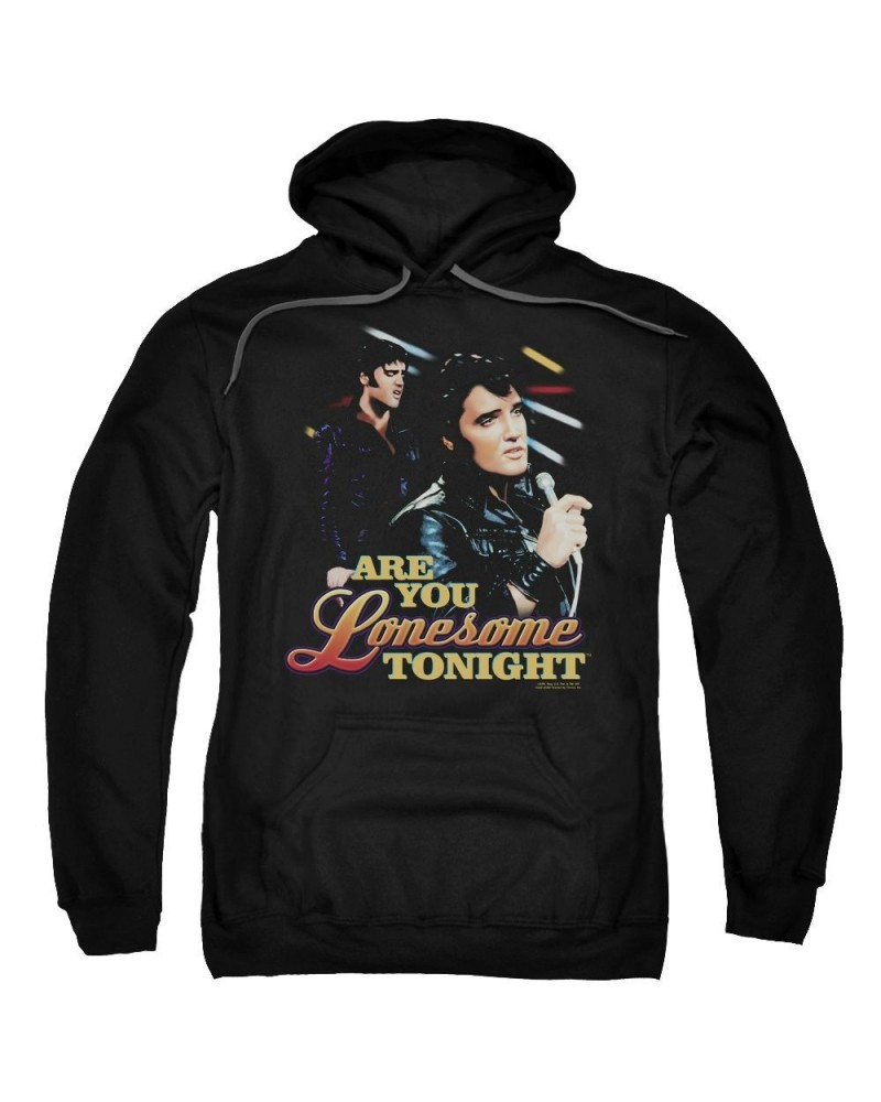 Elvis Presley Hoodie | ARE YOU LONESOME Pull-Over Sweatshirt $11.84 Sweatshirts