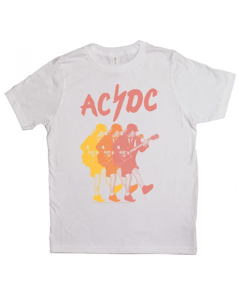 AC/DC Kids T-Shirt | Angus Young Pastel Design Kids Shirt $11.25 Kids