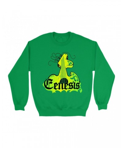 Genesis Bright Colored Sweatshirt | Vintage Guitar Logo Sweatshirt $17.48 Sweatshirts