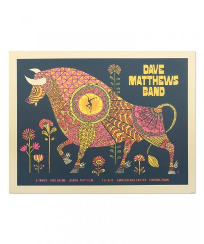 Dave Matthews Band Show Poster – Lisbon Portugal 11/10/2015 $18.80 Decor