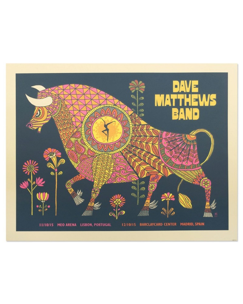 Dave Matthews Band Show Poster – Lisbon Portugal 11/10/2015 $18.80 Decor